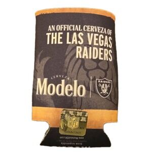 Las Vegas Raiders NFL Modelo Can Coozie Beer Soda Sleeve Black Silver New Gift